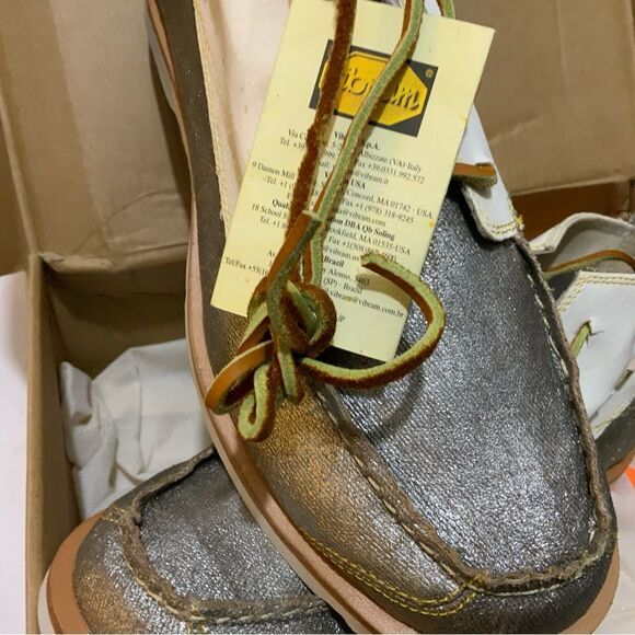 Vintage VAEL Deckard Mid Canvas Shoe Mens Size 9 Silver Vibram Boat Yacht main image 13